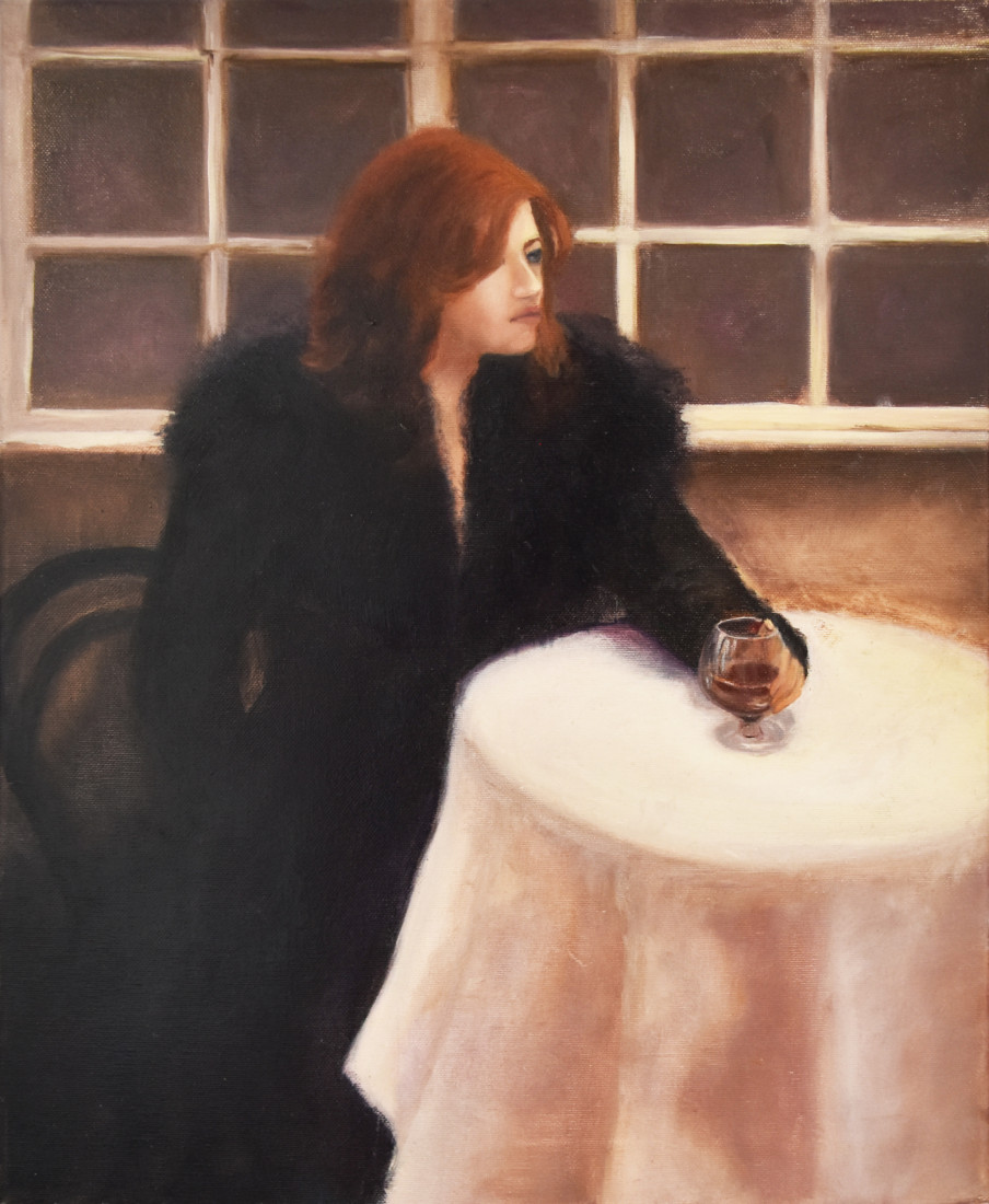 The lady with cognac
