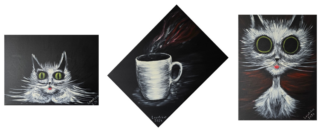 Coffee Cat - Before and After