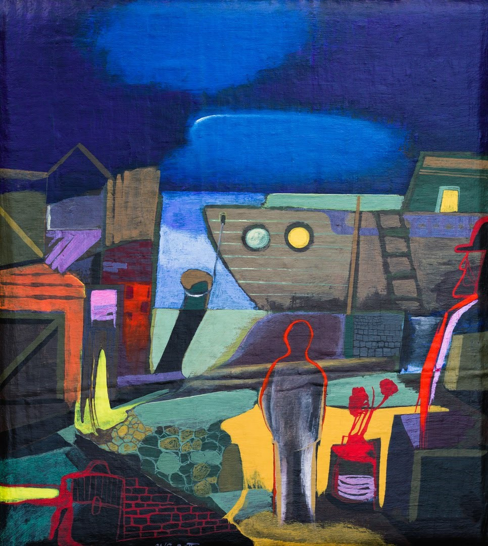 In the night port