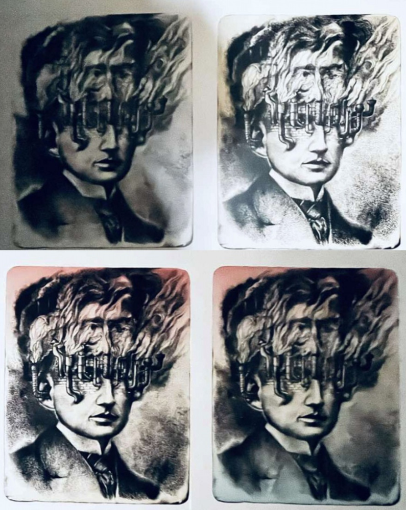 Franz Kafka-Kouřová hlava