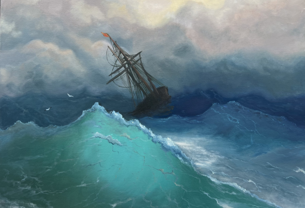 A storm at sea
