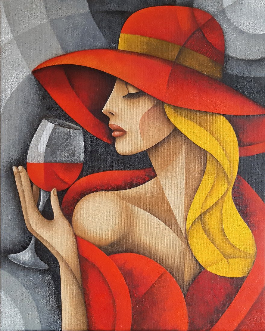 Die Dame in Rot