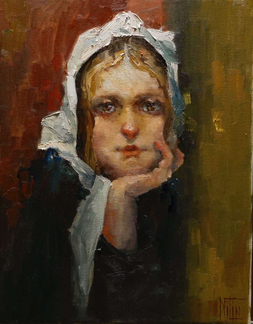 girl in a blue scarf