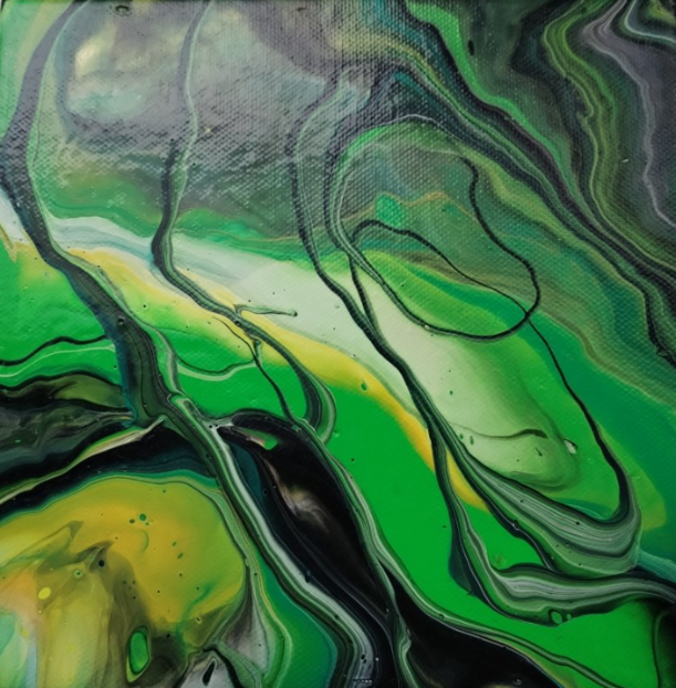 Pouring zelený