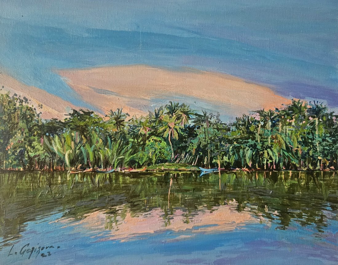 Kambodžské tropy. Řeka Kampot.