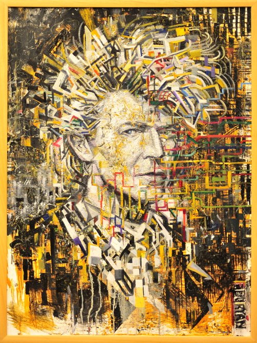 David Bowie -žlutý portrét