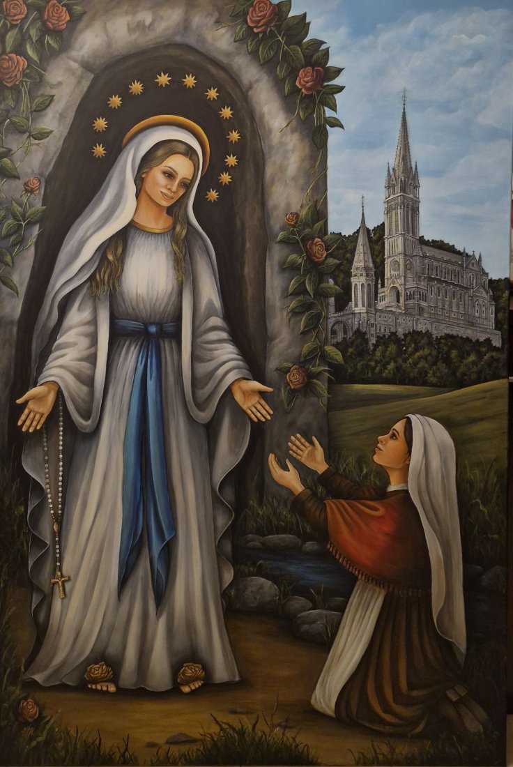 Panna Maria Lurdská a sv. Bernadette Soubirous - Lurdy