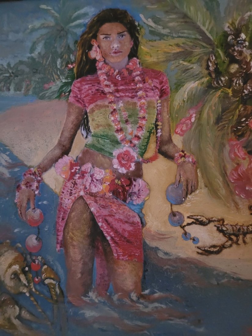 Gabriela na tropické pláži