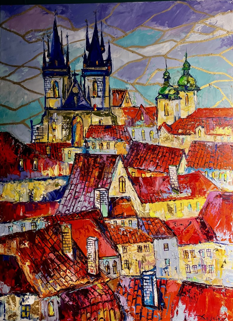 Ohnivá obloha nad Prahou