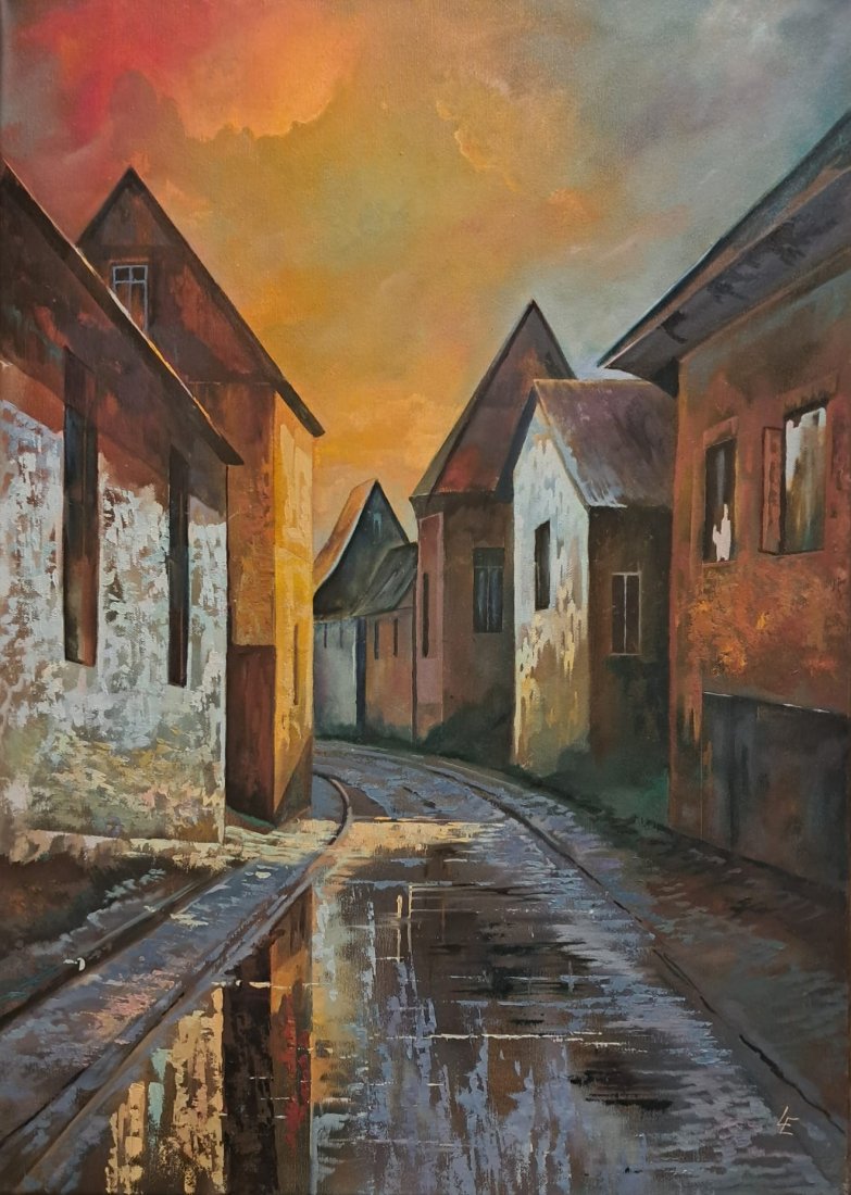 Červánky nad vesnicí