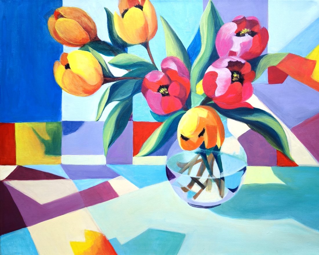 Mozaika tulipánů