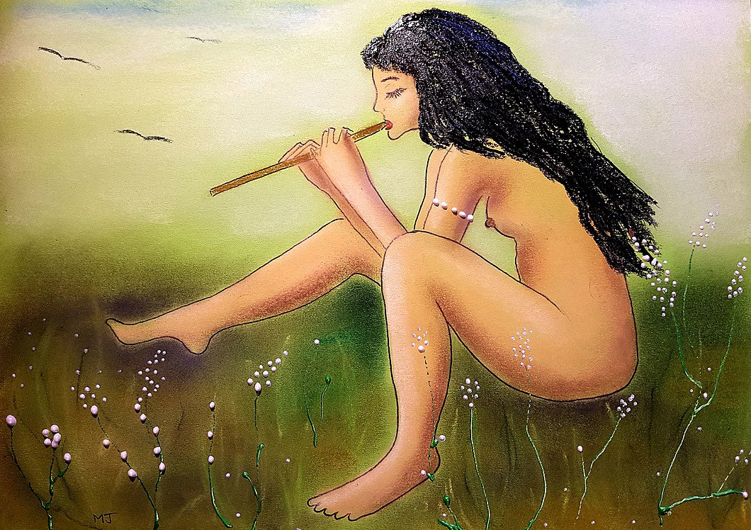 Girl with flute