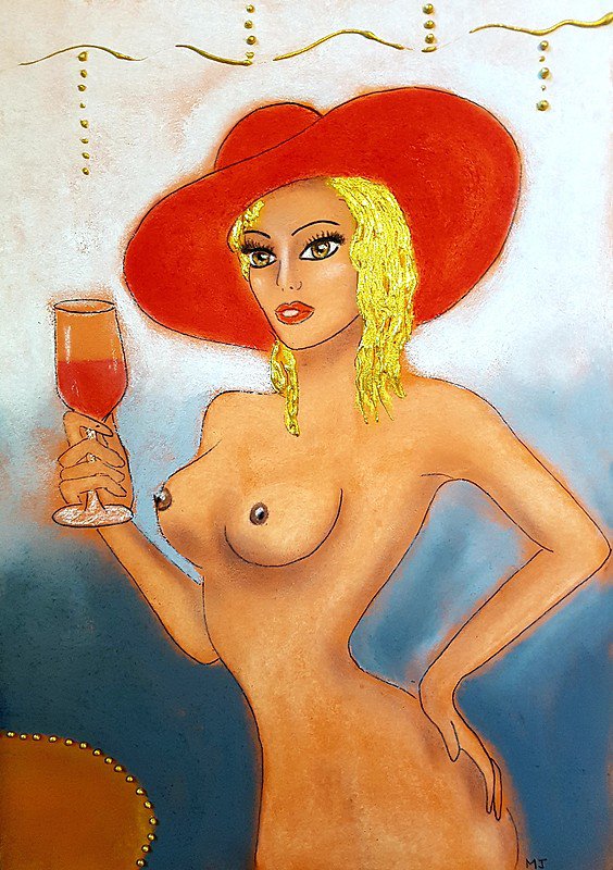Girl with wine