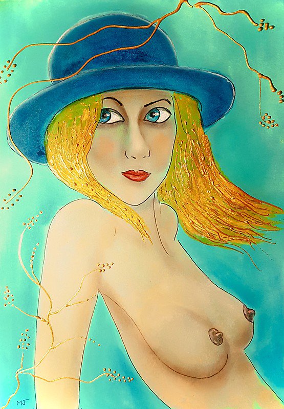 Girl in blue
