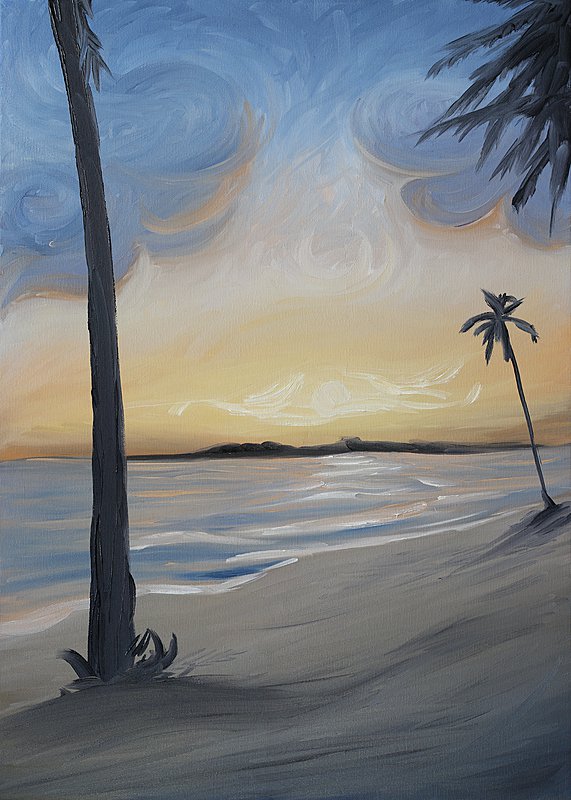 Nightfall by the Sea