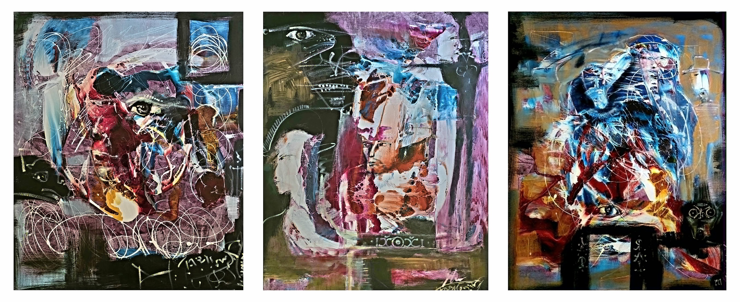 Triptych "Oči" ("Eyes" Triptych)