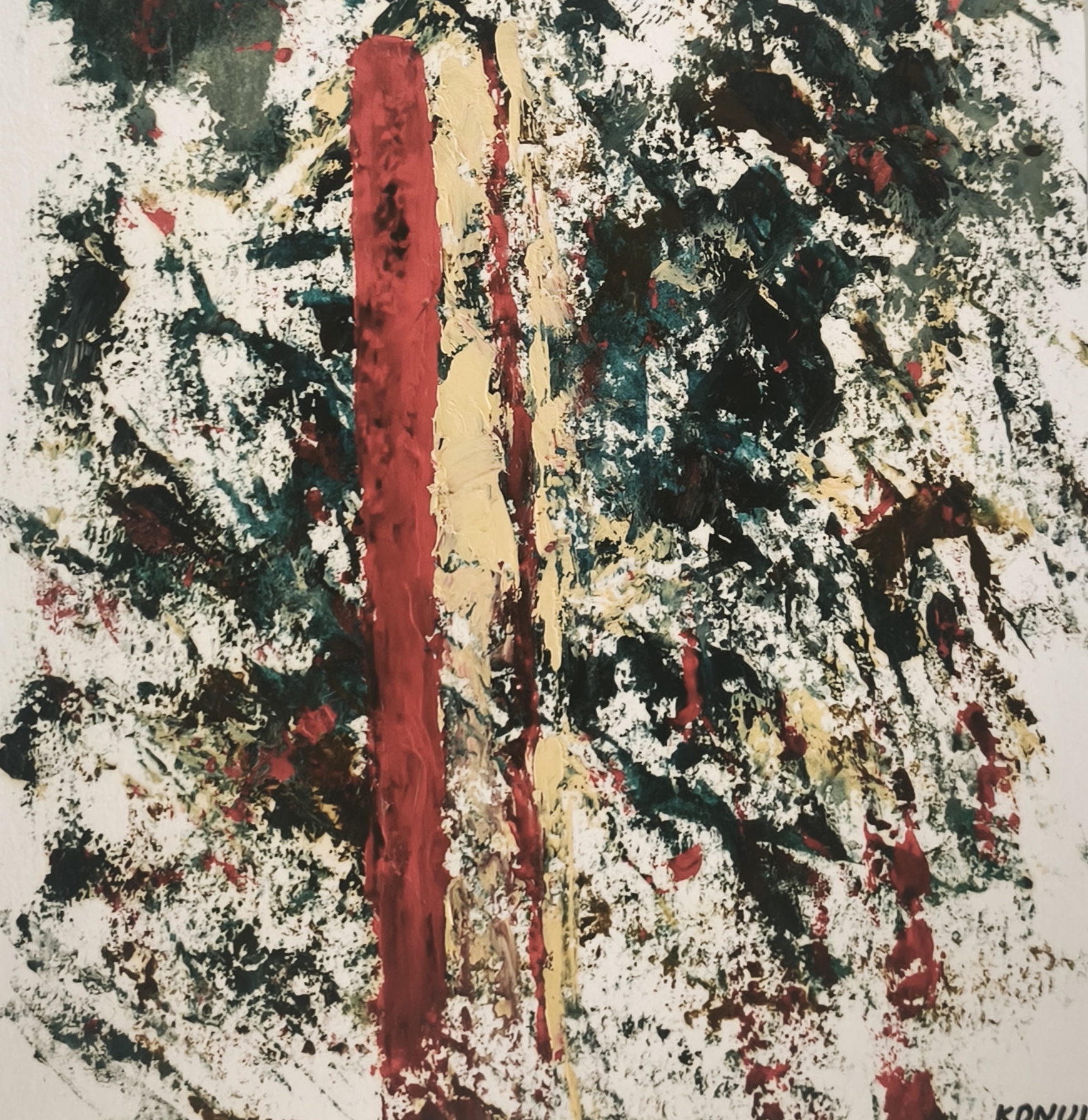 Breaking point  Oil on paper  15x15