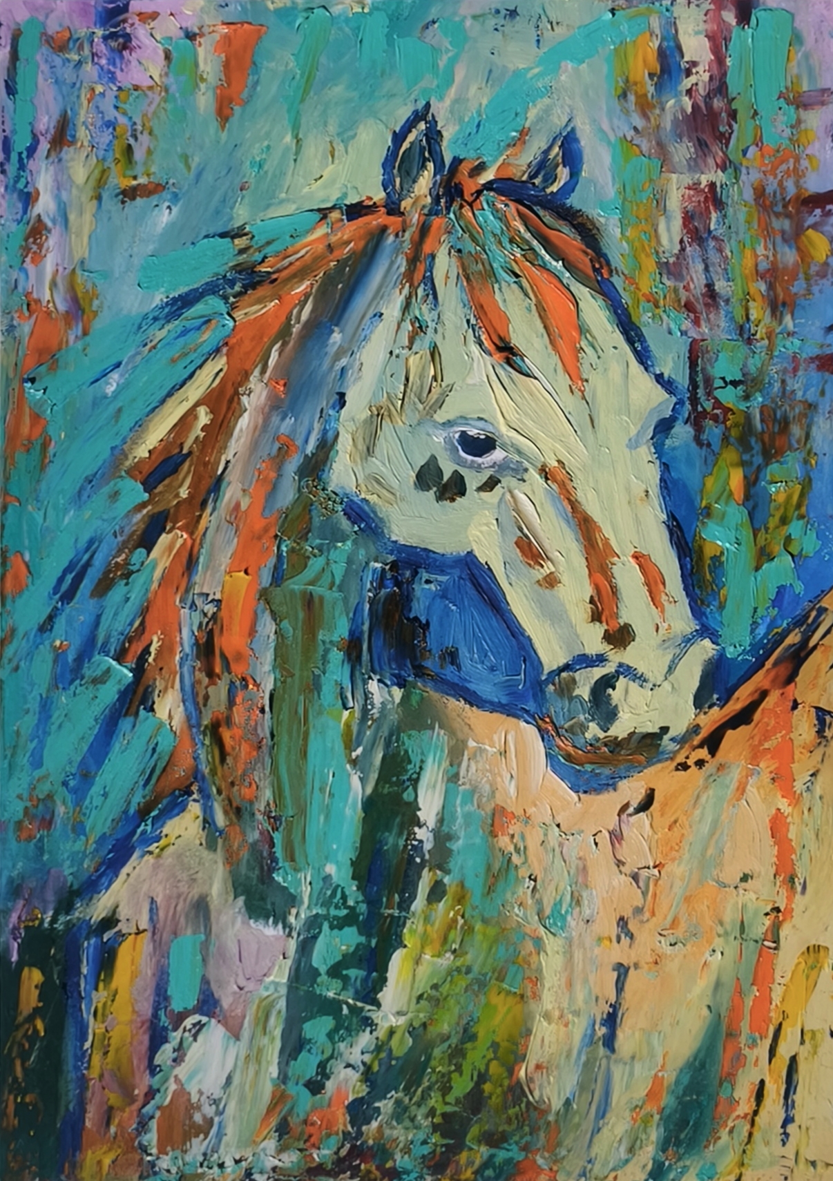 Ocean-Hued Horse