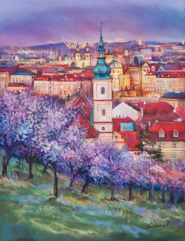 Praha za soumraku